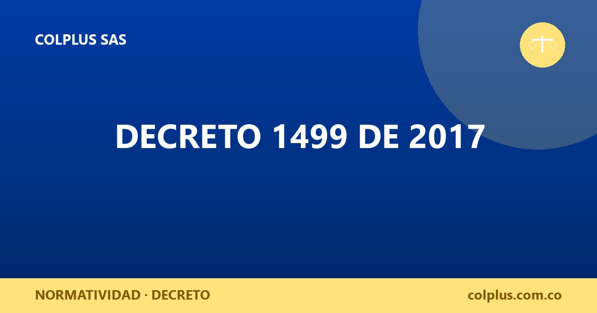 Decreto 1499 de 2017