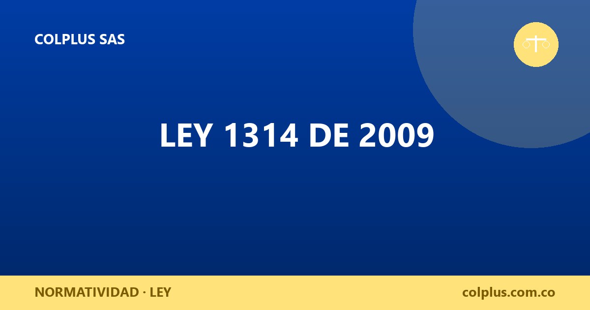 Ley 1314 de 2009